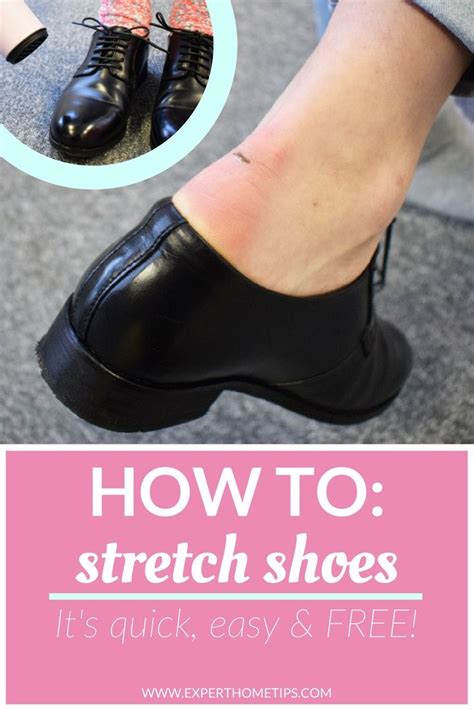 how to stretch shoes that are too small|stretching tight shoes with water.